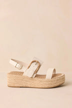 Women's Warm Breeze Ivory Espadrille Platform Sandals | Heel measures 2.25" 5