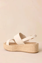 Women's Warm Breeze Ivory Espadrille Platform Sandals | Heel measures 2.25" 7