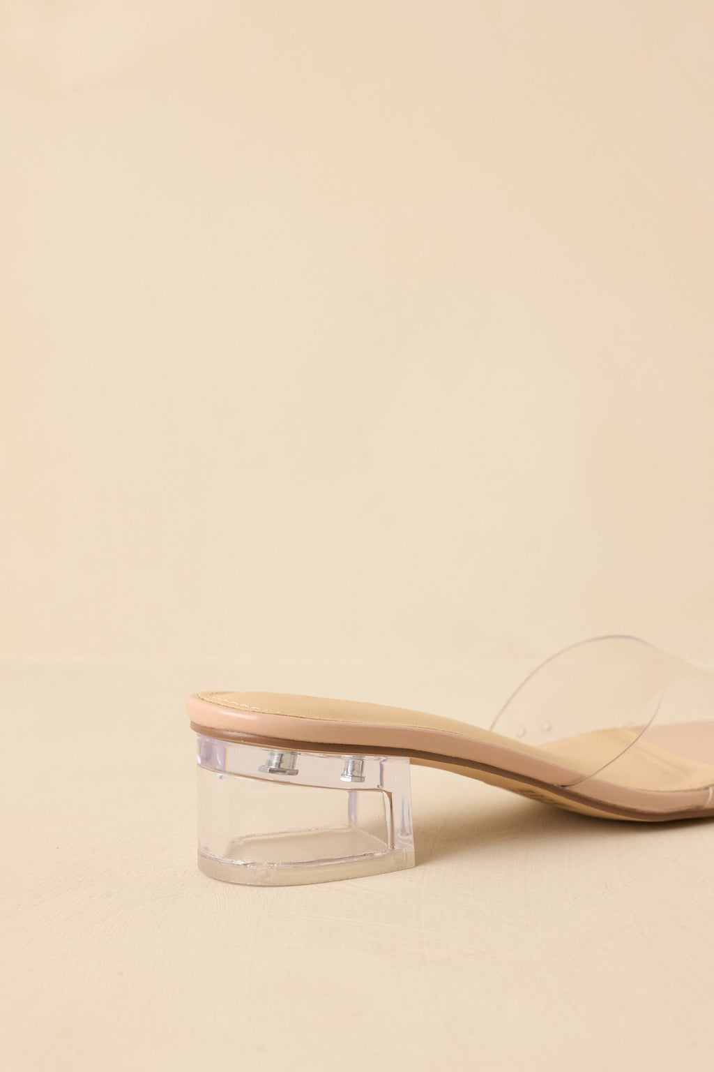 Women's Where I Stand Beige Clear Low Block Heels | Heel measures 1.75" 6