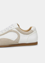 Women's White Retro Hybrid Suede Leather Runner 3