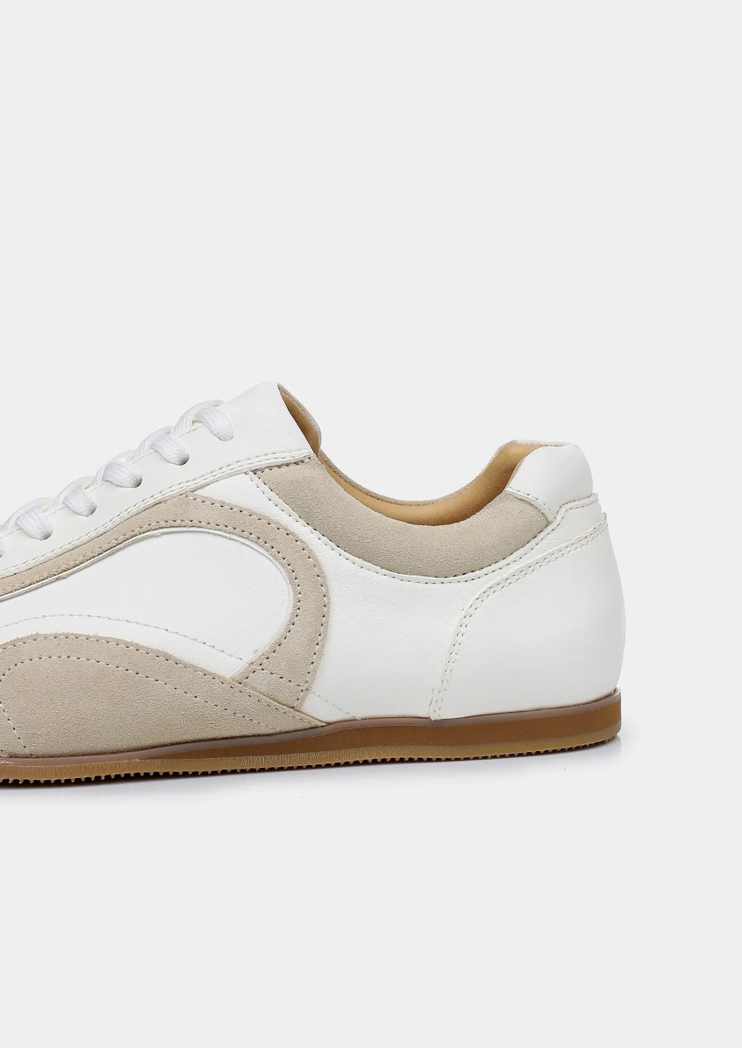 Women's White Retro Hybrid Suede Leather Runner 3
