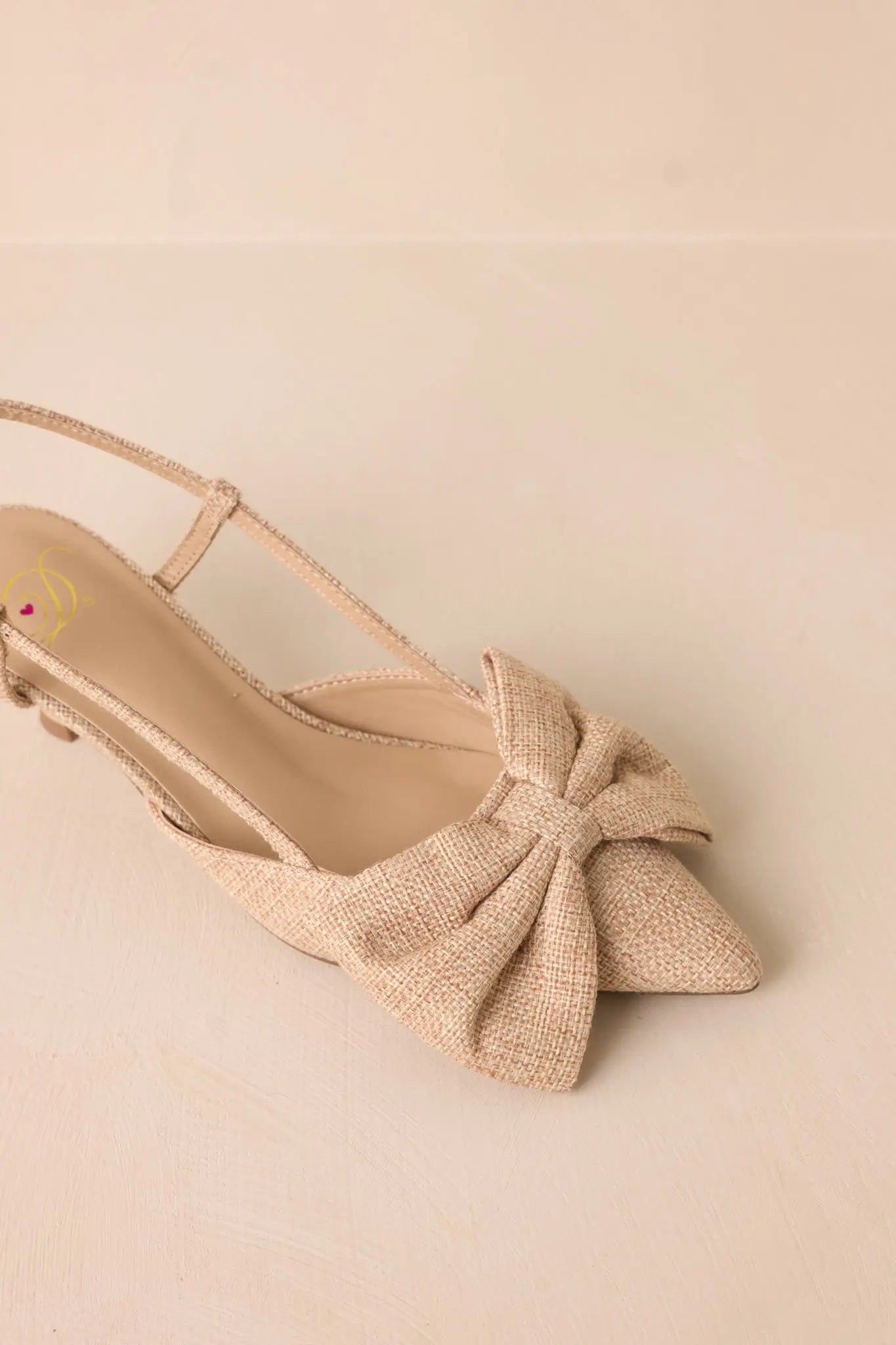 Women's Wildest Dreams Raffia Pointed Toe Kitten Heels | Heel measures 2.25" 1