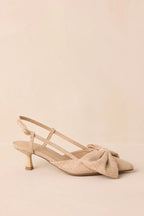 Women's Wildest Dreams Raffia Pointed Toe Kitten Heels | Heel measures 2.25" 3