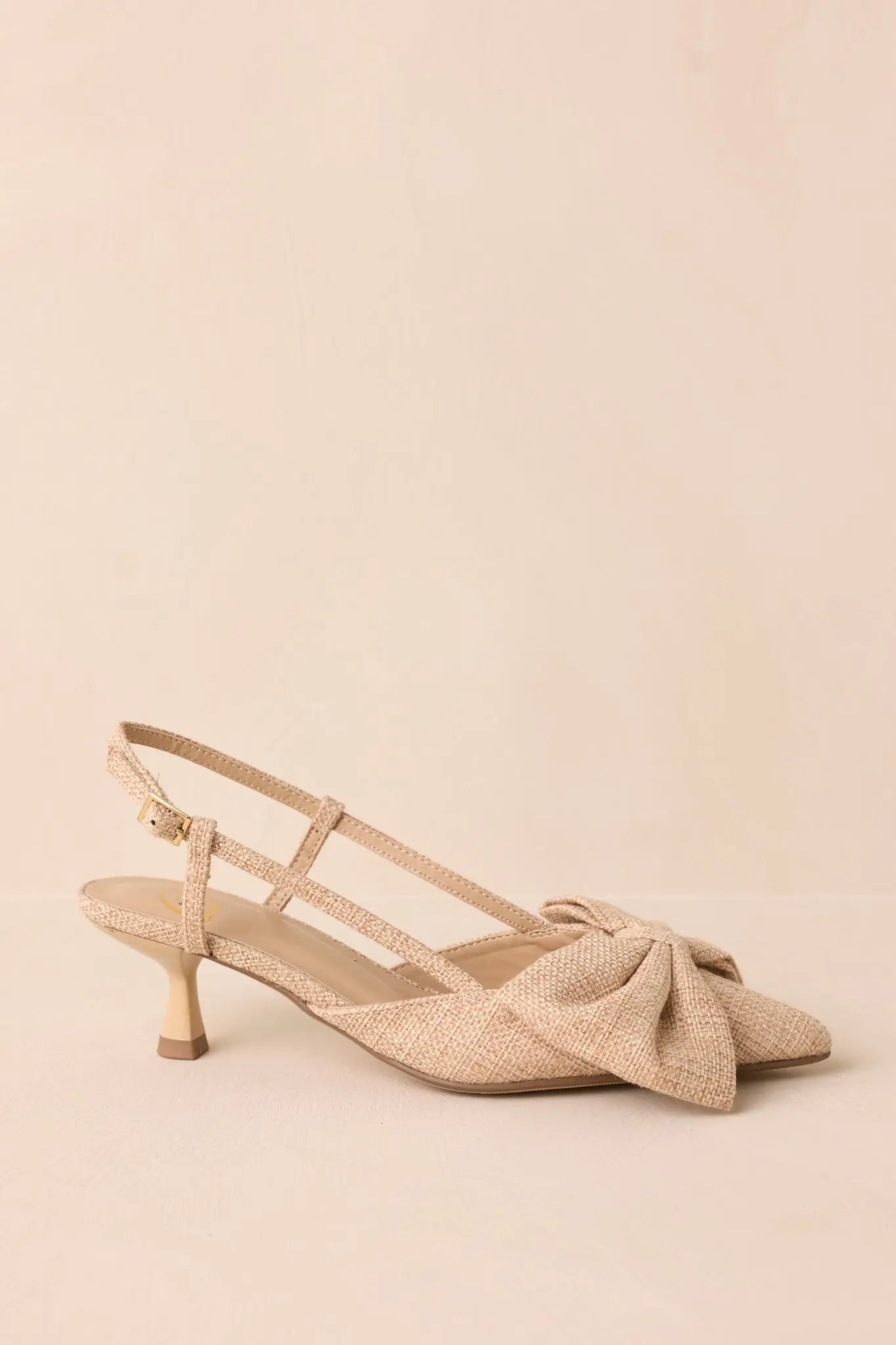 Women's Wildest Dreams Raffia Pointed Toe Kitten Heels | Heel measures 2.25" 3