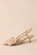 Women's Wildest Dreams Raffia Pointed Toe Kitten Heels | Heel measures 2.25" 4