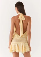 Women's Willow Collection | Women's Chiffon Mini Dress with Halter Neckline | Flattering Fit for Summer Events | Halter  1