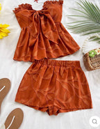 Women's Terracotta Co-Ord Set – Two Piece Matching Outfit
