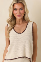 Women's Z Supply Beige Yessenia Whipstitch Tank | 65% Rayon 3