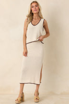 Women's Z Supply Beige Yessenia Whipstitch Tank | 65% Rayon 5
