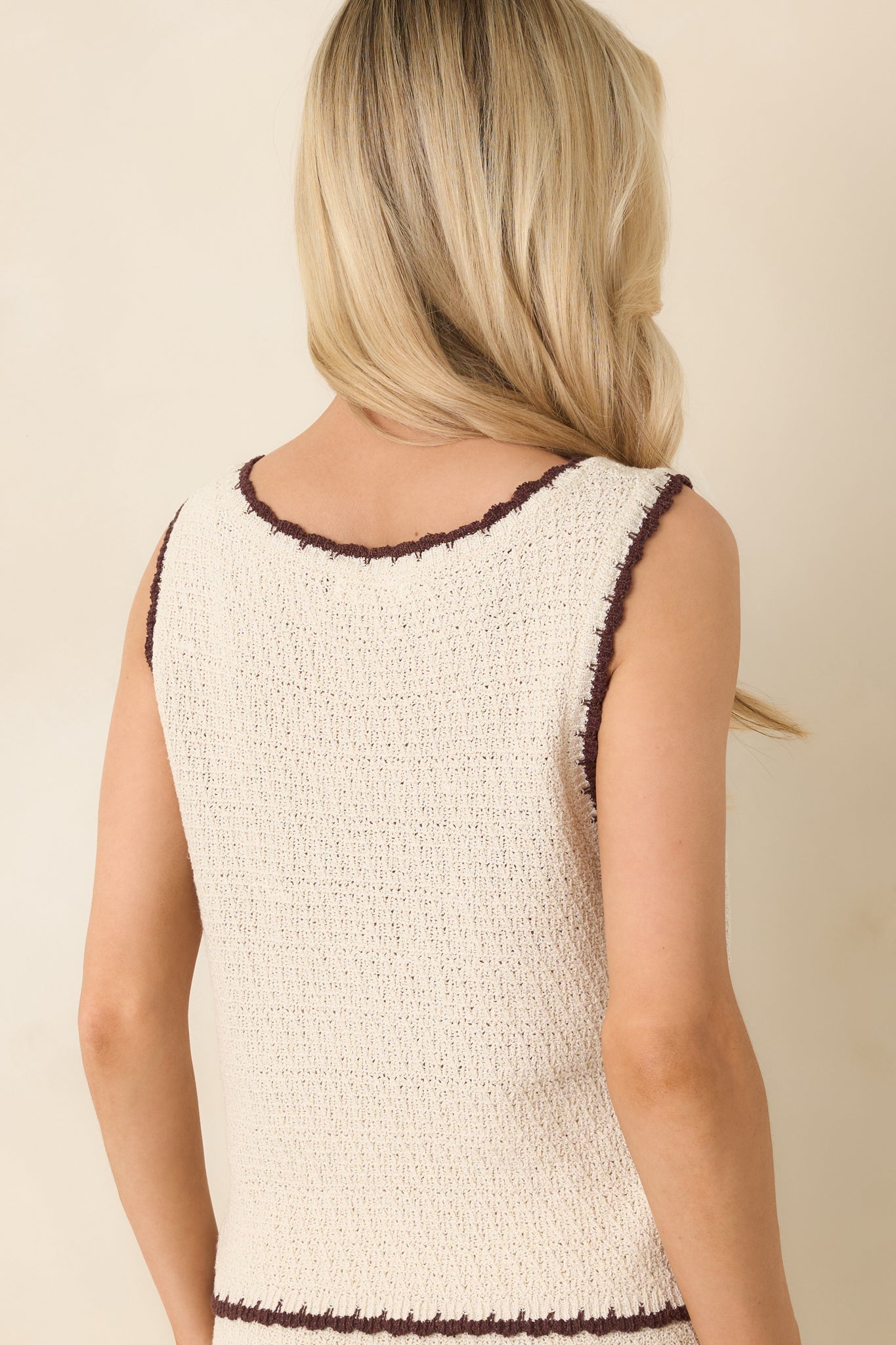 Women's Z Supply Beige Yessenia Whipstitch Tank | 65% Rayon 6
