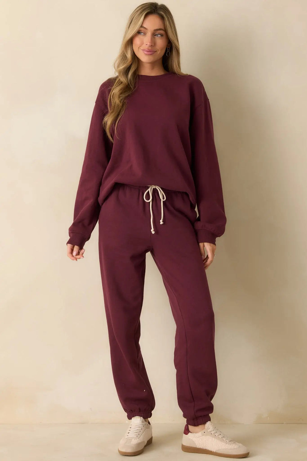 Women's Z Supply Merlot Red Stadium Jogger | 60% Cotton & 40% Polyester 1