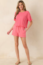 Women's Z Supply Paloma Pink Cotton Everyday Pocket Tee | 100% Cotton 0
