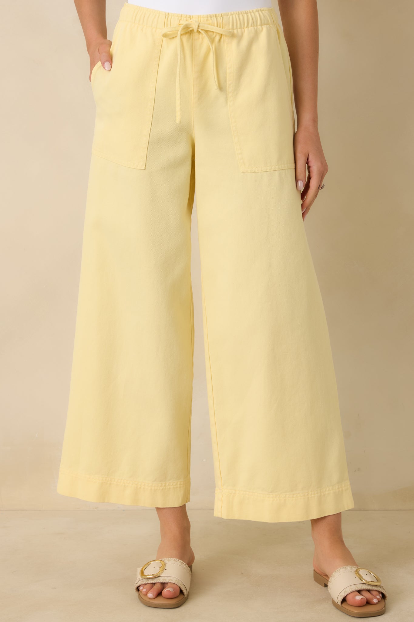 Women's Z Supply Sunnyside Yellow Daycation Pants | 52% Cotton & 48% Lyocell 5