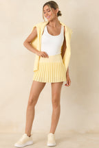 Women's Z Supply Sunnyside Yellow Playing Doubles Skirt | Skirt: 91% Polyester 2