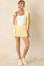 Women's Z Supply Sunnyside Yellow Playing Doubles Skirt | Skirt: 91% Polyester 3