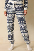 Women's Z Supply Vanilla Ice Twilight Fairisle Jogger Pajama Pants | 95% Polyester & 5% Spandex 0
