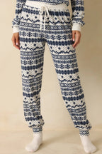 Women's Z Supply Vanilla Ice Twilight Fairisle Jogger Pajama Pants | 95% Polyester & 5% Spandex 0