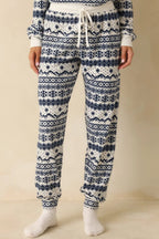 Women's Z Supply Vanilla Ice Twilight Fairisle Jogger Pajama Pants | 95% Polyester & 5% Spandex 4