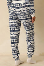 Women's Z Supply Vanilla Ice Twilight Fairisle Jogger Pajama Pants | 95% Polyester & 5% Spandex 6