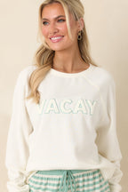 Women's Z Supply Vanilla Ice Vacay Sweatshirt | 60% Cotton & 40% Polyester 4