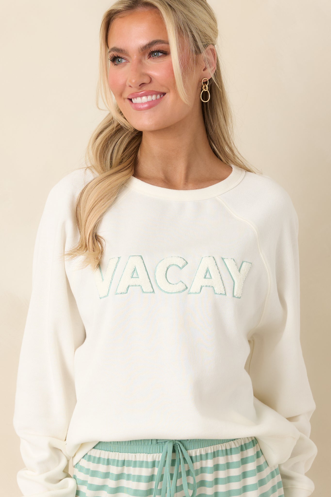 Women's Z Supply Vanilla Ice Vacay Sweatshirt | 60% Cotton & 40% Polyester 4