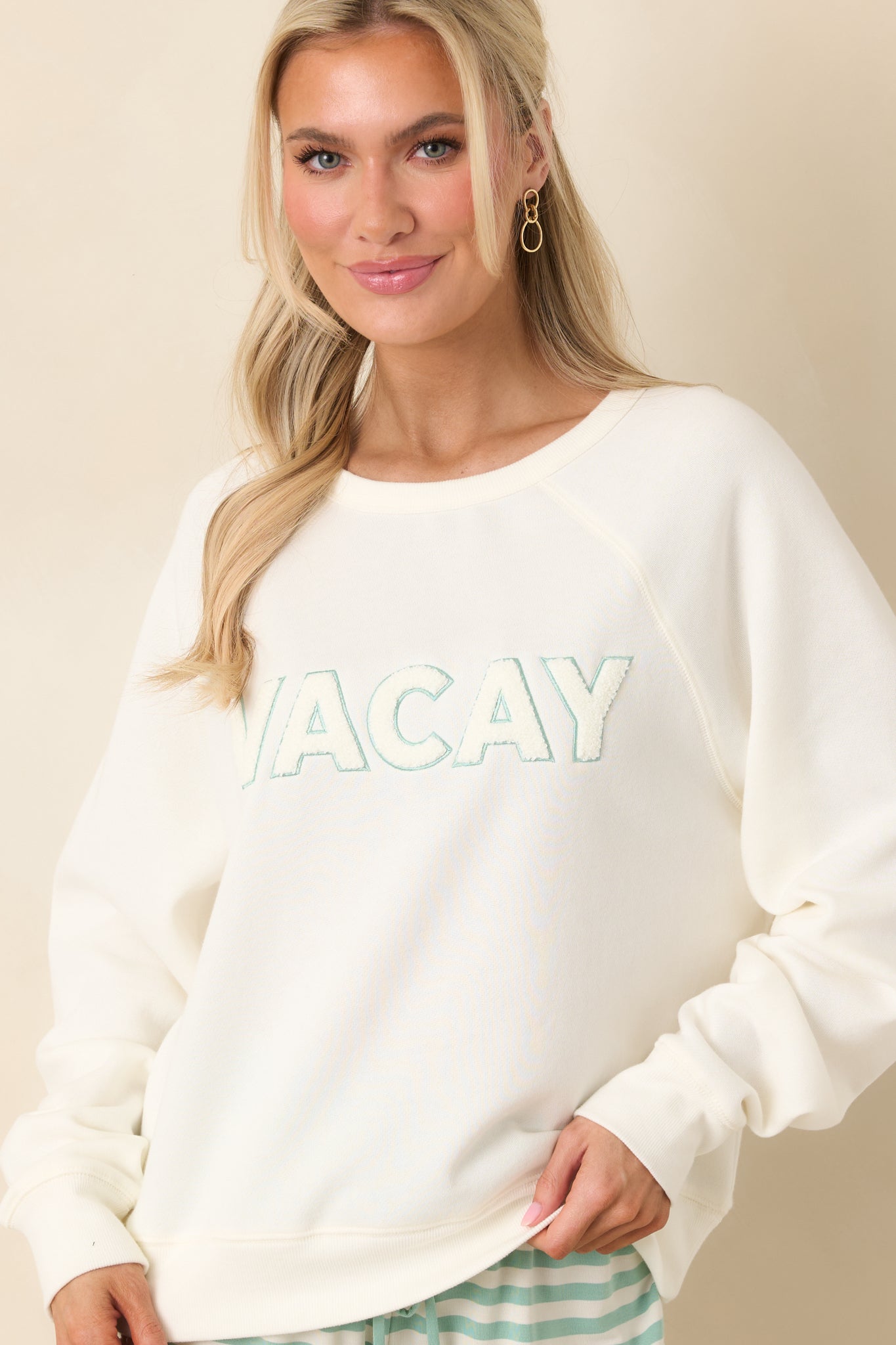 Women's Z Supply Vanilla Ice Vacay Sweatshirt | 60% Cotton & 40% Polyester 5