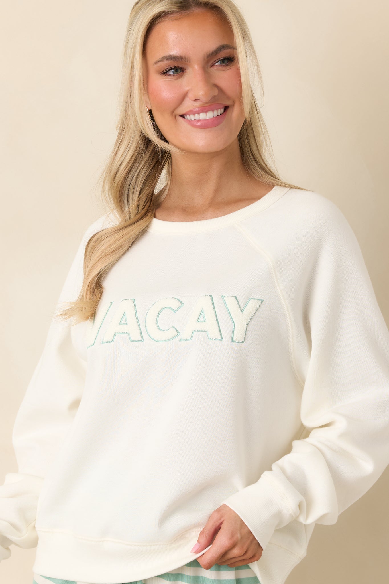 Women's Z Supply Vanilla Ice Vacay Sweatshirt | 60% Cotton & 40% Polyester 6