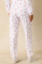 Women's Z Supply White Knit Cozy Candy Pajama Pants | 95% Polyester & 5% Spandex 6
