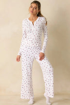 Women's Z Supply White Multi Luxe Holly Pointelle Pajama Pants | 95% Polyester & 5% Spandex 1