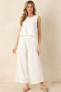 Women's Z Supply White Sloane Linen Tank | 55% Linen & 45% Rayon 0