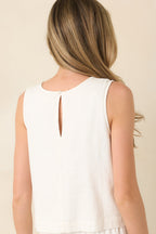 Women's Z Supply White Sloane Linen Tank | 55% Linen & 45% Rayon 6