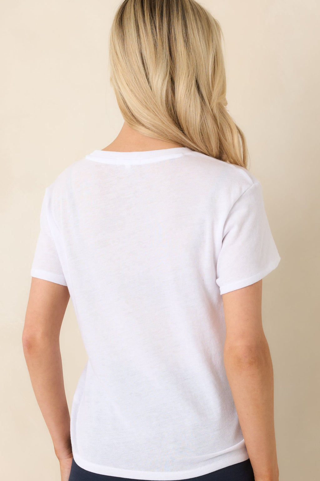 Women's Z Supply White Tourist Knit Jersey Tee | 52% Cotton 7