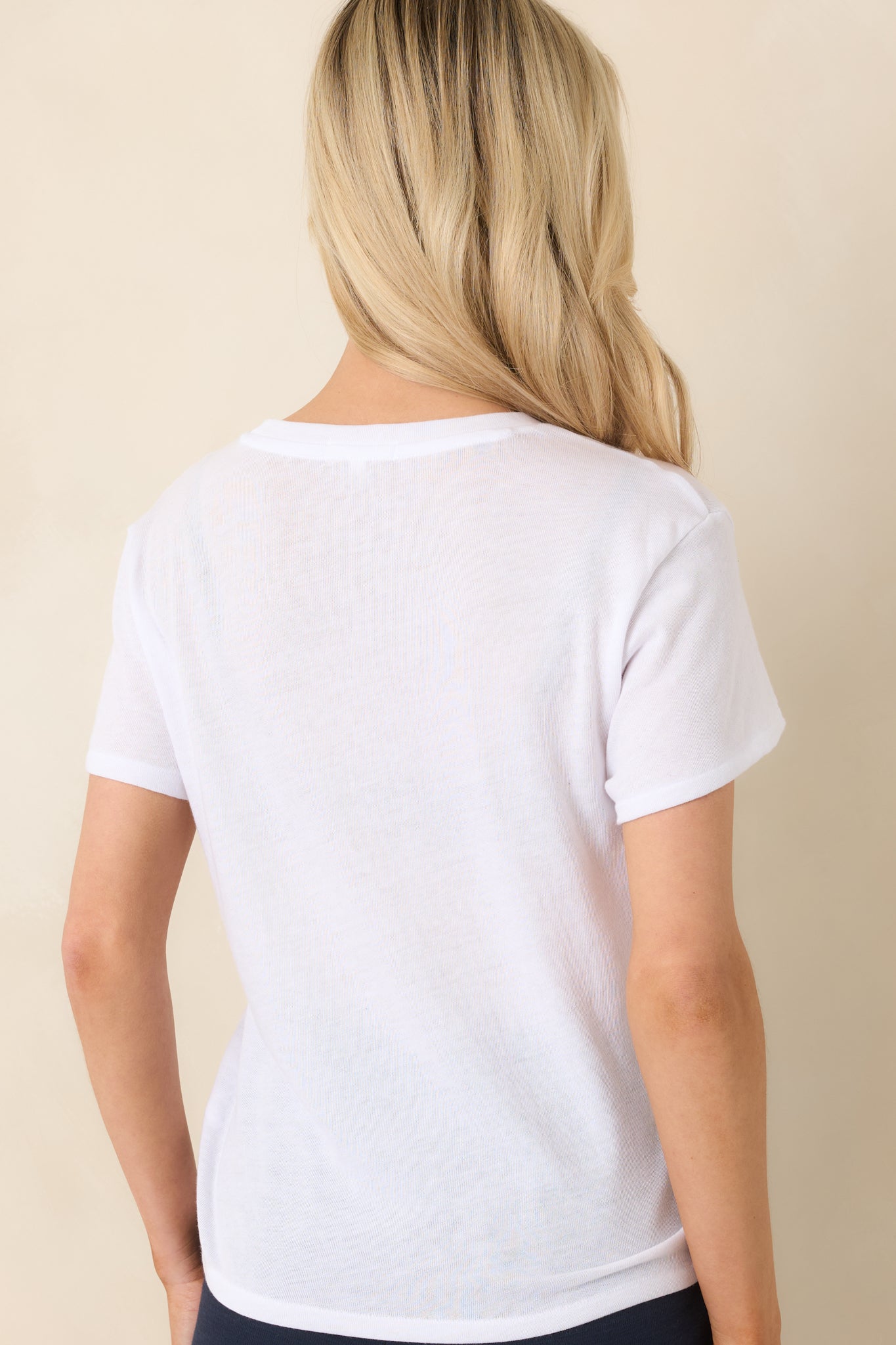 Women's Z Supply White Tourist Knit Jersey Tee | 52% Cotton 7
