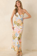 Women's Zest Is Yet To Come Citrus Patchwork Slip Maxi Dress | 65% Cotton & 35% Polyester 0