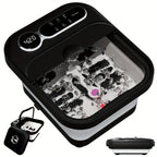 Collapsible Foot Spa & Massager — Heated Bath, Rollers, Bubbles & Timer