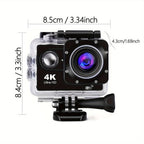 Action Camera with WiFi & 170° Lens — Waterproof Sports Cam Kit