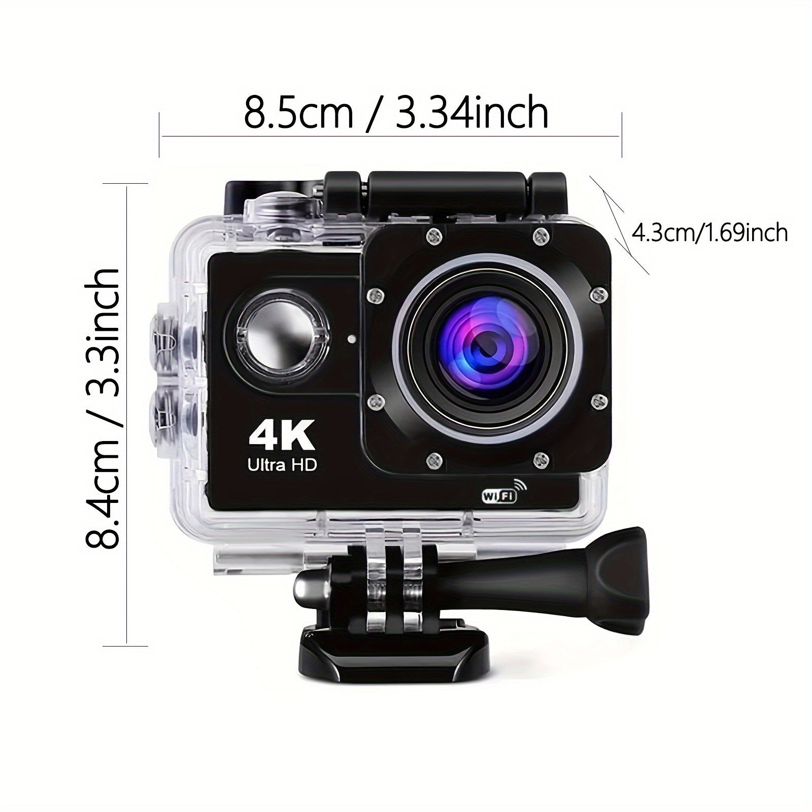Action Camera with WiFi & 170° Lens — Waterproof Sports Cam Kit