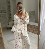 Heart-print loungewear set