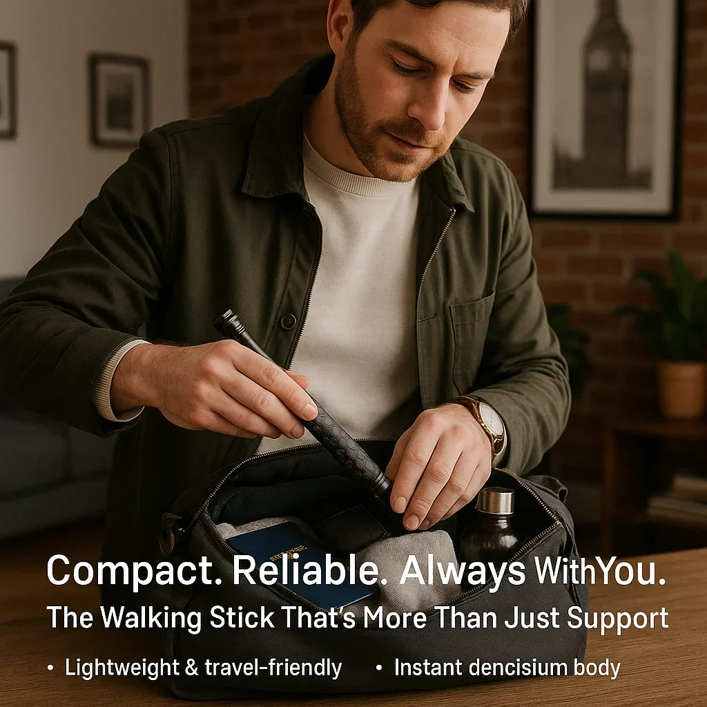 Anti-slip grip walking stick