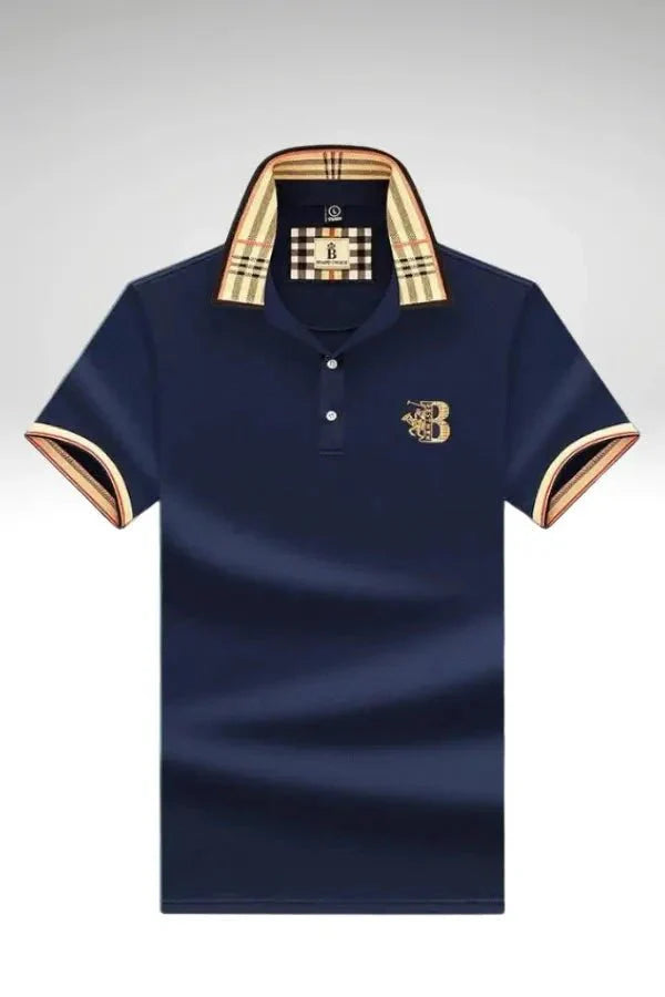Men's polo shirt in dark blue