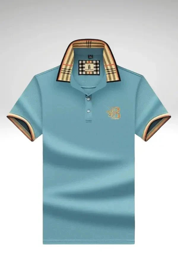 Men's polo shirt in light blue