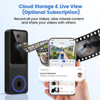 2K WiFi Video Doorbell — Wireless, Night Vision & Two-Way Talk
