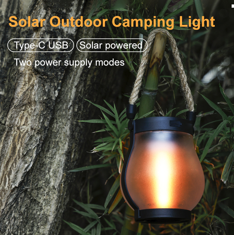 Solar flame torch light