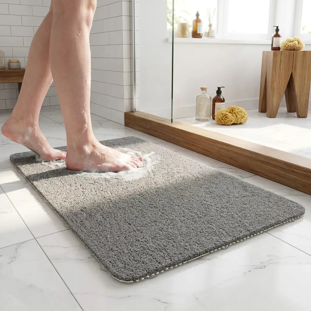 Shower mat in a modern bathroom