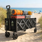 Collapsible folding wagon cart outdoors