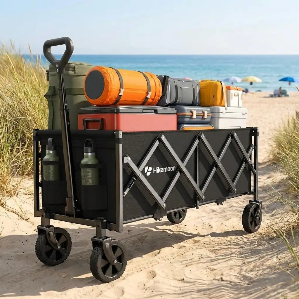 Collapsible folding wagon cart outdoors