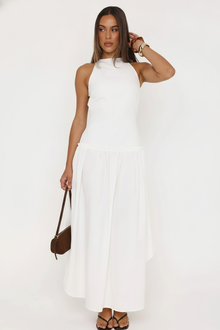 Never Yours Maxi Dress White
