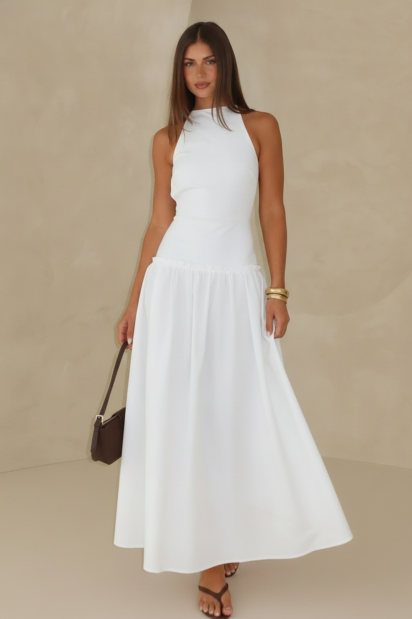 Never Yours Maxi Dress White