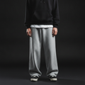 Men's oversized wide-leg sweatpants in gray
