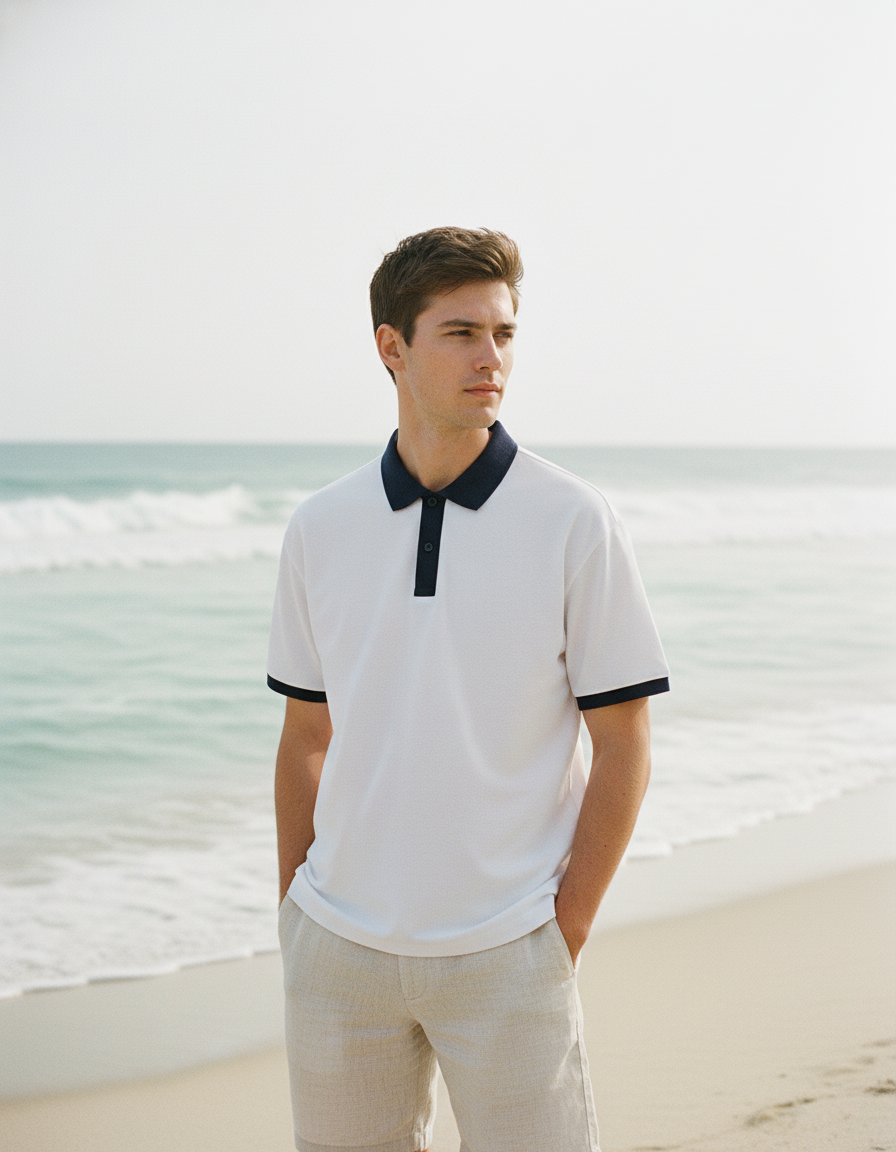 Como Polo Shirt – Breathable Short Sleeve Knit Polo